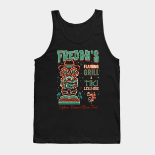 Freddy's Tiki Lounge - Creepy Cute Slasher - Hawaii Surf Vacation Tank Top